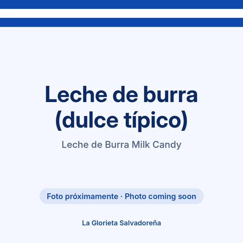 Leche de burra (dulce típico)
